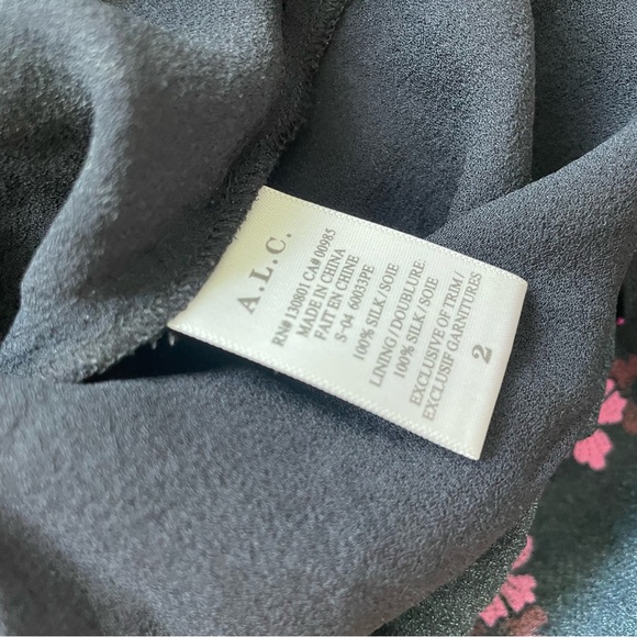 A.L.C Liza Floral Silk Mini Dress size 2 - Picture 6 of 7